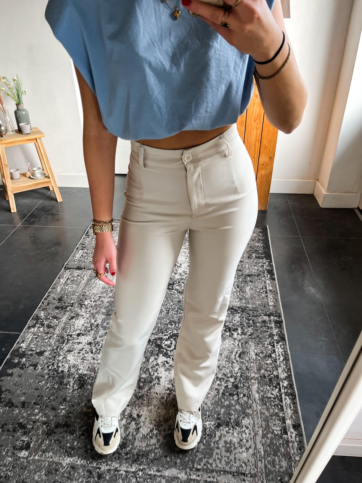 Licht beige Pantalon